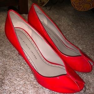 Marc by Marc Jacobs Red Peep Toe Pumps